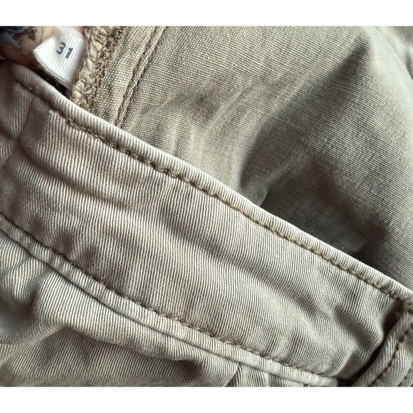 Caslon Women's Pants Khaki Cotton High Rise Wide Leg Crop Trouser Size 31 - Picture 6 of 8